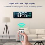 Anubhav Janni Large Digital Wall Clock Alarm Clock Super Non Ticking Night Light Battery Operated Bedroom Home Decoration Bedside Table Elegant Perfect Bedroom Office (Pack Of 1 Pcs) - Image 6
