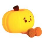 Anubhav Janni Pumpkin Night Light For Kids Soft Silicone LED Lamp Dimmable USB Rechargeable Cute Halloween Decor Baby Room Bedroom Bedside Touch Decor Kids Funny Office Desk (Pack Of 1 Pcs)