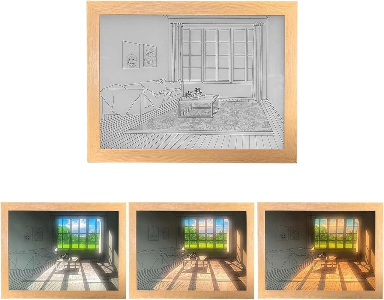 Anubhav Janni Light Painting Decoration Fram Up Painting, LED Paintings Wall Art Pictures Frames Home Bedroom Kitchen Kids Frames Photo Frame Bedroom Living Room Home Decor (Pack Of 1 Pcs) Anubhav Janni Light Painting Decoration Fram Up Painting, LED Paintings Wall Art Pictures Frames Home Bedroom Kitchen Kids Frames Photo Frame Bedroom Living Room Home Decor (Pack Of 1 Pcs) - Image 1