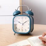 Anubhav Janni Square Twin Bell Clock Alarm Clock Super Non Ticking Night Light Battery Operated Bedroom Home Decoration Bedside Table Elegant Perfect Bedroom Office (Pack Of 1 Pcs) - Image 5