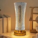 Anubhav Janni 3D Acrylic Led Table Lamp Night LED With Gold Base Touch Control Cordless Decorative Light Bedroom Living Room Home Decor Bedside Modern Base Bedroom Office Décor (Pack Of 1 Pcs) - Image 5
