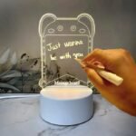 Anubhav Janni Acrylic Message Board Rectangle Personalized Night Light Creative DIY USB Power Gifts Emotional Expressions In Home Decor LED Light Box Board Childs Playroom Kids (Pack Of 1 Pcs) - Image 2