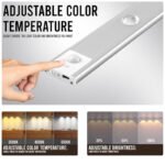 Anubhav Janni Motion Sensor Cabinet Light Under LED Dimmable USB Rechargeable Closet Lamp Wireless Stick On For Wardrobe Kitchen Stairs Yellow Light Modes Lamp Wardrobe (Pack Of 1 Pcs) - Image 2