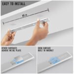 Anubhav Janni Motion Sensor Cabinet Light Under LED Dimmable USB Rechargeable Closet Lamp Wireless Stick On For Wardrobe Kitchen Stairs Yellow Light Modes Lamp Wardrobe (Pack Of 1 Pcs) - Image 7
