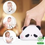 Anubhav Janni Cute Panda Night Light Soft Face Silicone Lamp Toy Kids Bedroom Bedside Baby Children Women Lamp Room Decor Gifts Toddler Teenage Valentine's Day  Bedroom Office (Pack Of 1 Pcs) - Image 2