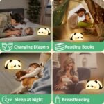 Anubhav Janni Cute Panda Night Light Soft Face Silicone Lamp Toy Kids Bedroom Bedside Baby Children Women Lamp Room Decor Gifts Toddler Teenage Valentine's Day  Bedroom Office (Pack Of 1 Pcs) - Image 5