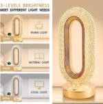 Anubhav Janni Rectangle Shape Usb Rechargeable Crystal Lamp Desk lamp USB Charging Bedroom Living Room Dining Dimming Night Light Portable Bedside For Bedroom Room Office Home (Pack Of 1 Pcs) - Image 6
