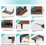 Anubhav Janni Folding Shelf Bracket 20 Cm Brackets Heavy Duty Metal Collapsible DIY Wall Mounted Foldable Hinge Space Saving Bench Table Wall Max Load Brackets Stainless Steel (Pack Of 1 Pcs) - Image 4