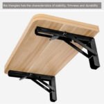Anubhav Janni Folding Shelf Bracket 20 Cm Brackets Heavy Duty Metal Collapsible DIY Wall Mounted Foldable Hinge Space Saving Bench Table Wall Max Load Brackets Stainless Steel (Pack Of 1 Pcs) - Image 7