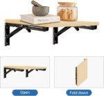 Anubhav Janni Folding Shelf Bracket 20 Cm Brackets Heavy Duty Metal Collapsible DIY Wall Mounted Foldable Hinge Space Saving Bench Table Wall Max Load Brackets Stainless Steel (Pack Of 1 Pcs) - Image 8