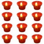 Anubhav Janni Water Sensor Led Diya For Home Decoration Electric Flameless Smokeless LED Lights Candle Decor Diwali Festivals Decoration Christmas New Year Christmas (Set Of 3 Pcs)