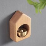 Anubhav Janni Triangle Wooden Door Bell with Brass Bowl Touch Activated Musical Chime Natural Beech Wood Doorbell For Home Entrance Décor Pleasant Sound Hanging Wall Bowl (Pack Of 1 Pcs) - Image 5