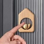 Anubhav Janni Triangle Wooden Door Bell with Brass Bowl Touch Activated Musical Chime Natural Beech Wood Doorbell For Home Entrance Décor Pleasant Sound Hanging Wall Bowl (Pack Of 1 Pcs) - Image 6