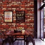 Anubhav Janni Brick Foil Paper Sticker (45cm*2m) Kitchen Stickers Oil Proof Waterproof Self Adhesive Wallpaper PVC Bathroom Contact Papers Home Wallpaper Home Bricks Wall House (Pack Of 1 Pcs) - Image 4