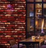 Anubhav Janni Brick Foil Paper Sticker (45cm*2m) Kitchen Stickers Oil Proof Waterproof Self Adhesive Wallpaper PVC Bathroom Contact Papers Home Wallpaper Home Bricks Wall House (Pack Of 1 Pcs) - Image 5