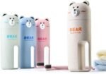 Anubhav Janni Bear Travel Brash Holder Premium Wheat Material The Pooh Suit With Bamboo Charcoal Toothbrush Toothpaste Storage Box for Business Home Used Cartoon Bathroom (Pack Of 1 Pcs) - Image 4