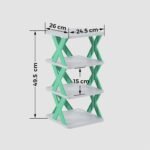 Anubhav Janni 4 Layer Shoe Rack Shoes Stand Tower Suit For Small Spaces Closet Easy Assembly And Stable in Structure Corner Storage Cabinet Bedroom Use Office (Pack Of 1 Pcs) - Image 2