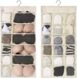 Anubhav Janni 30 Grid Organizer Bag Pockets Hanging Closet Organizer Storage Bra Panties Innerwear Underpants  Women Cloth Foldable Box Lid And Strong Handle Clothes Sarees (Pack Of 1 Pcs)