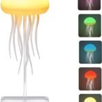 Anubhav Janni Jellyfish Lamp Jellyfish Lamp Voice Control Lamp Dancing Legs Bedside Table Touch Sensor Christmas Gifts Cute Night Light Light Girls Boys Birthday Diwali Gift (Pack Of 1 Pcs)