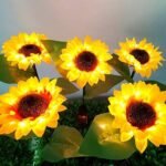 Anubhav Janni Sunflower Garden Light Solar Lights Outdoor Waterproof Pathway Decor Auto On Off For Patio Yard Flowerbed Gift Mom Wife Gardeners Flower Shaped LED Lawn Garden (Set Of 2 Pcs) - Image 3