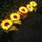 Anubhav Janni Sunflower Garden Light Solar Lights Outdoor Waterproof Pathway Decor Auto On Off For Patio Yard Flowerbed Gift Mom Wife Gardeners Flower Shaped LED Lawn Garden (Set Of 2 Pcs) - Image 4