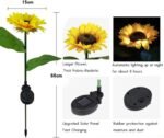Anubhav Janni Sunflower Garden Light Solar Lights Outdoor Waterproof Pathway Decor Auto On Off For Patio Yard Flowerbed Gift Mom Wife Gardeners Flower Shaped LED Lawn Garden (Set Of 2 Pcs) - Image 6