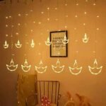 Anubhav Janni Diya Light (6+6) Curtain Led Festive Lights Indoor Window String Decoration Wedding New Year Home Prong Base Mode Diwali Home Mandir Decorations Items Pooja Room (Pack Of 1 Pcs) - Image 3