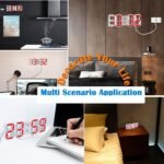 Anubhav Janni 3d Led Clock (Red) Digital LED Clock White Rectangular Wall Mountable Table Bedroom Living Room Corded Electric Plastic Auto Adjustable Brightness Battery Powered (Pack Of 1 Pcs) - Image 6