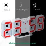 Anubhav Janni 3d Led Clock (Red) Digital LED Clock White Rectangular Wall Mountable Table Bedroom Living Room Corded Electric Plastic Auto Adjustable Brightness Battery Powered (Pack Of 1 Pcs) - Image 7