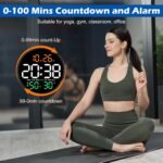 Anubhav Janni Round Digital Wall Clock Temperature Meter Mute Remote Control Alarm Multicolor Home  Garden Bedroom Living Room Office Temp Humidity Gym Garage Gift (Pack Of 1 Pcs) - Image 5