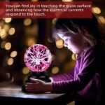 Anubhav Janni Plasma Ball Light Lamp Static Electricity Globe Electric Lightning Ball Touch Sensitive USB Powered Birthday Holiday Learning Sphere Kids Ball Light Lamp Home Gift (Pack Of 1 Pcs) - Image 3