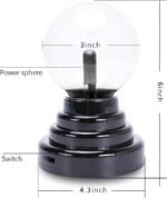 Anubhav Janni Plasma Ball Light Lamp Static Electricity Globe Electric Lightning Ball Touch Sensitive USB Powered Birthday Holiday Learning Sphere Kids Ball Light Lamp Home Gift (Pack Of 1 Pcs) - Image 8