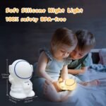Anubhav Janni Astronut Silicone Night Light USB Rechargeable Cute Gifts Astronaut Nursery Light Office Desk Or Study Table Decorative Light Room Decor Valentine's Day Bedroom (Pack Of 1 Pcs) - Image 4