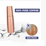 Anubhav Janni Magic Copper Bottle Travellers Pure Water Glass Ayurvedic Benefits Designer Pitcher Bottles Made Volume Leak Proof Seamless Body Air Tight Lid Yoga Ayurveda Health (Pack Of 1 Pcs) - Image 4