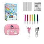 Anubhav Janni 2 In 1 Instant Camera Kids Print With Built In Printer Digital Video Camera One Button Design Display Screen Random Color Portable For Adults HD Photo Capture (Pack Of 1 Pcs)