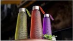 Anubhav Janni Hexa Water Bottle Shape With Stainless Steel Cap For School College Office Plastic Fridge Set Finish PET Bottle Blue Honeycomb Design Better Grip Home Use (Pack Of 1 Pcs) - Image 5