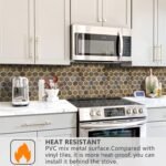 Anubhav Janni Hexagon Metal Tiles 3d Wall Paper Mosaic Tiles Gold Peel Stick Self Adhesive Backsplash 3D Tile Backsplash Tile on Kitchen Bathroom Rust Slate Look PVC Mixed Gold (Pack Of 1 Pcs) - Image 2