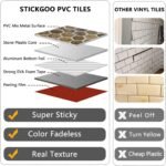 Anubhav Janni Hexagon Metal Tiles 3d Wall Paper Mosaic Tiles Gold Peel Stick Self Adhesive Backsplash 3D Tile Backsplash Tile on Kitchen Bathroom Rust Slate Look PVC Mixed Gold (Pack Of 1 Pcs) - Image 3