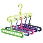 Anubhav Janni Wardrobe Folding Hangers Degrees Rotatable Hook Anti Skid Plastic Design Closet Multi Functional Space Saver Smart Set Clothes Hanger Multifunctional Organizer (Set Of 2 Pcs) - Image 4