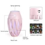 Anubhav Janni Olive Flower Humidifier Magic Cup Cool Mist Humidifiers Night Light Car Office Babies Home Air Humidifier Room Home Room Fragrance Moisture Yoga Bedroom Car (Pack Of 1 Pcs) - Image 3