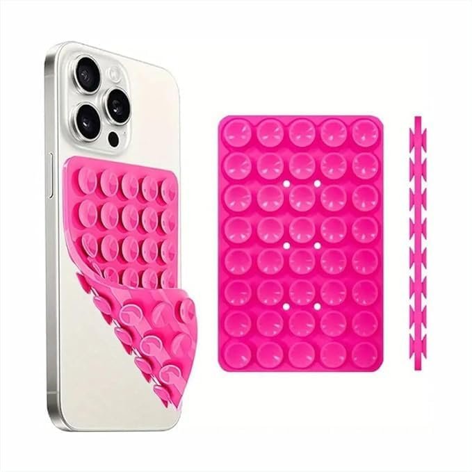 Anubhav Janni Double Side Silicone Phone Case Hands Free Mobile Accessory Holder Grip Shower Video Games Suction Case Shower Pads Adhesive Mount Selfies Videos Mirror Sided Pad (Set Of 2 Pcs) Anubhav Janni Double Side Silicone Phone Case Hands Free Mobile Accessory Holder Grip Shower Video Games Suction Case Shower Pads Adhesive Mount Selfies Videos Mirror Sided Pad (Set Of 2 Pcs) - Image 1