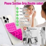 Anubhav Janni Double Side Silicone Phone Case Hands Free Mobile Accessory Holder Grip Shower Video Games Suction Case Shower Pads Adhesive Mount Selfies Videos Mirror Sided Pad (Set Of 2 Pcs) - Image 2