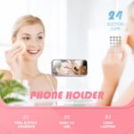 Anubhav Janni Silicone Suction Phone Case Mount Silicon Adhesive Grip Smartphones Shower Holder Selfies Mirror Marble Glass Case Sticker Accessory Grip Video Mirror Sticky Holder (Set Of 3 Pcs) - Image 3
