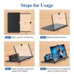 Anubhav Janni Mobile Screen Magnifier 8 Inch Phone Movies Videos HD Enlarger Foldable Screen Eye Protection Extended Zoom Video Expander All Devices Magnifier Stand (Pack Of 1 Pcs) - Image 3