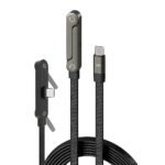 Anubhav Janni Type C To C 240W Fast Charging Cable With Built In Phone Stand Data Transfer Foldable Bracket Cable iPhone Ultra Braided Cable Angle Charger Transfer Laptop (Pack Of 1 Pcs)