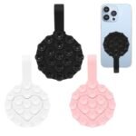 Anubhav Janni Round Silicone Phone Case Suction Case Soft Sticker With Double Sided Cup Holder Back Of And Shower Mirror Toys Heart Shaped Double Sided Mobile Grip Stand (Pack Of 1 Pcs)