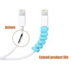 Anubhav Janni Spiral Cable Protector For Charger Cables Design Charging Data Saver Cord Protective Cover Compatible Earphone Wire Spring Wired USB Cable Headphones MacBook Laptop (Set Of 3 Pcs) - Image 3