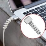 Anubhav Janni Spiral Cable Protector For Charger Cables Design Charging Data Saver Cord Protective Cover Compatible Earphone Wire Spring Wired USB Cable Headphones MacBook Laptop (Set Of 3 Pcs) - Image 4