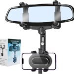 Anubhav Janni Mirror Phone Holder Car Mobile For Mirror Rearview With 360° Rotation Adjustable Arm Universal Car Rear View Multifunctional Holder Four Design For Phones Car (Pack Of 1 Pcs)