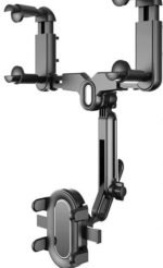 Anubhav Janni Mirror Phone Holder Car Mobile For Mirror Rearview With 360° Rotation Adjustable Arm Universal Car Rear View Multifunctional Holder Four Design For Phones Car (Pack Of 1 Pcs) - Image 2